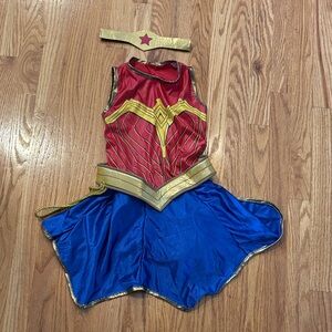 Superhero Wonder Women Costume for Kids - Red and Blue